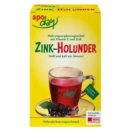 APODAY Zink-Holunder+Vitamin C Pulver 10 St