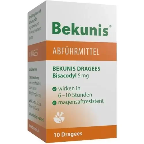 BEKUNIS Dragees Bisacodyl 5 mg magensaftres.Tabl. 10 St