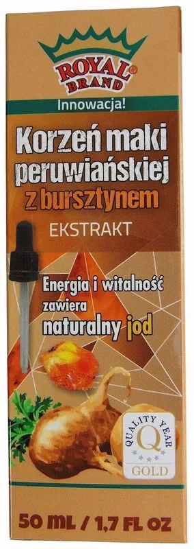 Bernsteinextrakt mit Maca in Tropfen BIO 50 ml – ROYAL BRAND