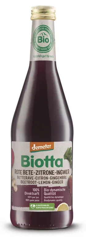 Biotta *Bio Rote Bete-Zitrone-Ingwer, Demeter (500ml)