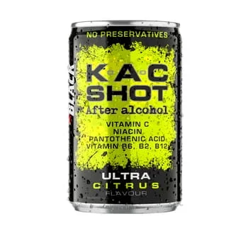 Black Kac Shot After Alcohol Ultra Citrus Flavour 12x150ml