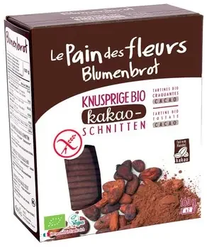 Blumenbrot Bio Kakao Knusperbrot, glutenfrei (160g)