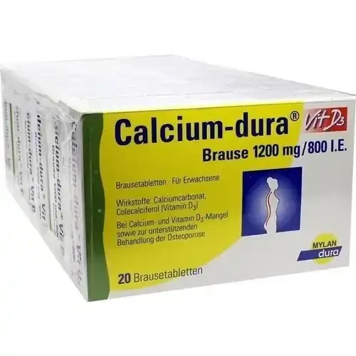 CALCIUM DURA Vit D3 Brause 1200 mg/800 I.E. 120 St