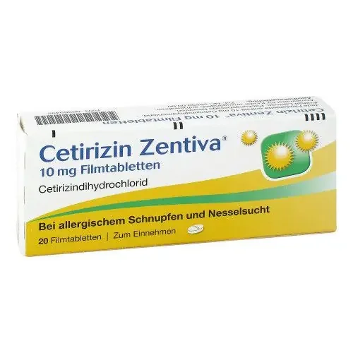 CETIRIZIN Zentiva 10 mg Filmtabletten 20 St