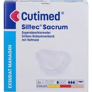 CUTIMED Siltec Sacrum 17,5×17,5 cm Kompressen 6 St