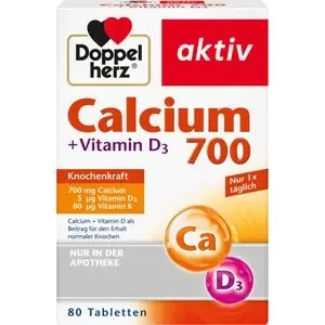 DOPPELHERZ Calcium 700+Vitamin D3 Tabletten 80 St