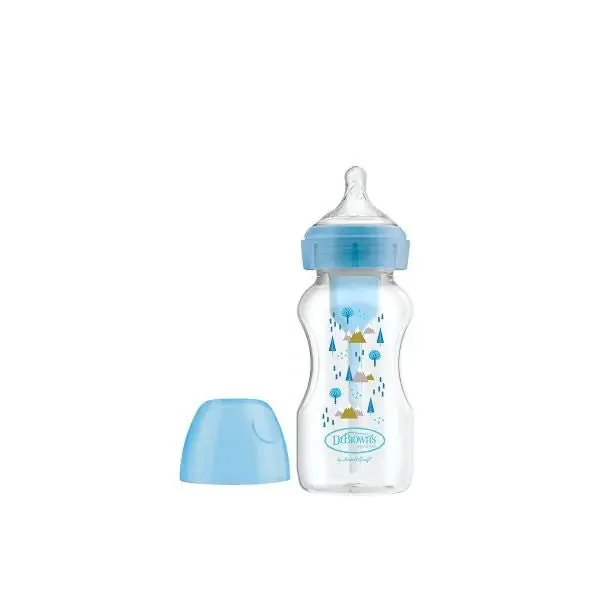 Dr Browns Option Plus Bottle_ Wide_Silicone_BLUE Sauger – 270 ml