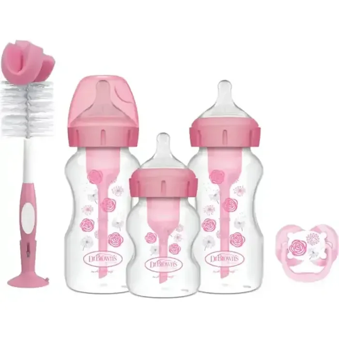 Dr Browns Options+ Rosa Babyflaschen-Set