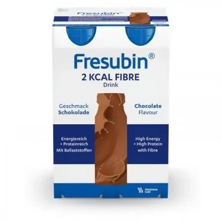Fresubin 2kcal_Fiber_SCHOKOLADE-Lösung – 200 ml (x4 Einheiten)