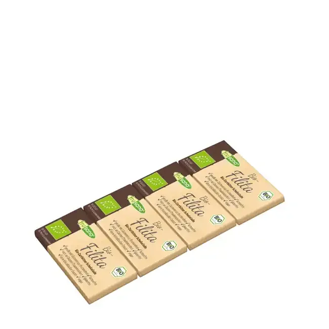 Frusano Filita Zartbitterschokolade 4 Minitäfelchen, bio (50g)