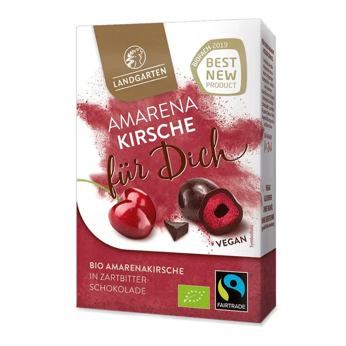 Gefriergetrocknete Amarenakirschen in Zartbitterschokolade glutenfrei