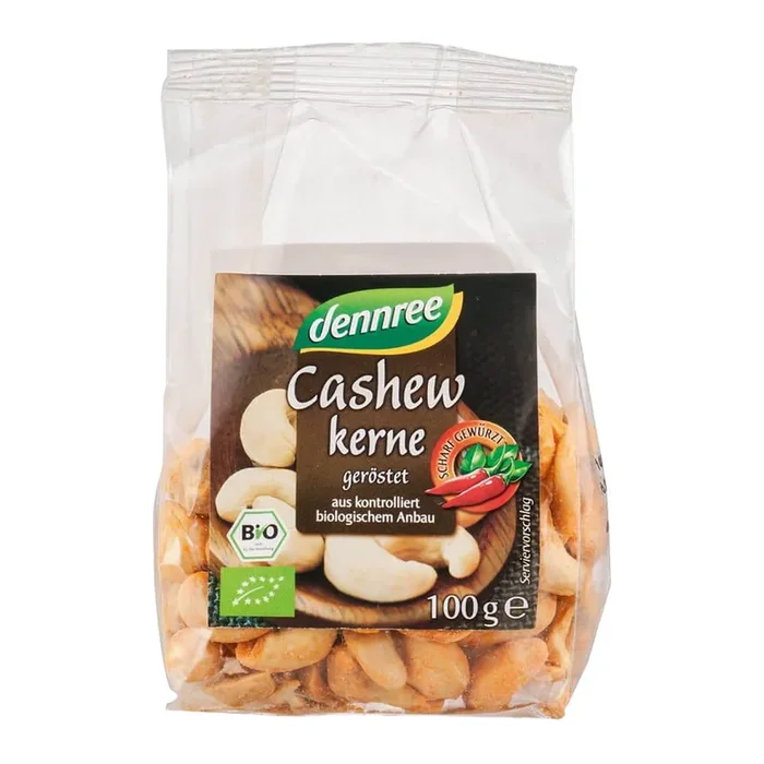 Geröstete würzige Cashewnüsse BIO 100 g – DENNREE