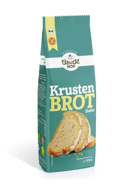 Glutenfreie Haferflocken-Brotbackmischung BIO 500 g – BAUCK HOF