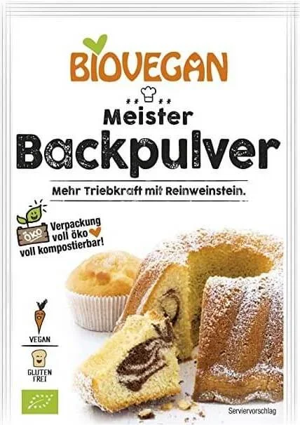 Glutenfreies Backpulver BIO 3 x 17 g – BIO VEGAN