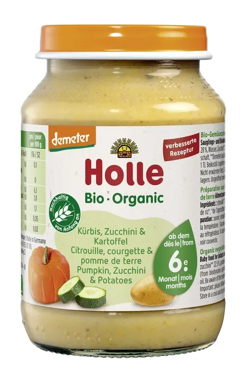 Holle Kürbis & Zucchini mit Kartoffel 190g