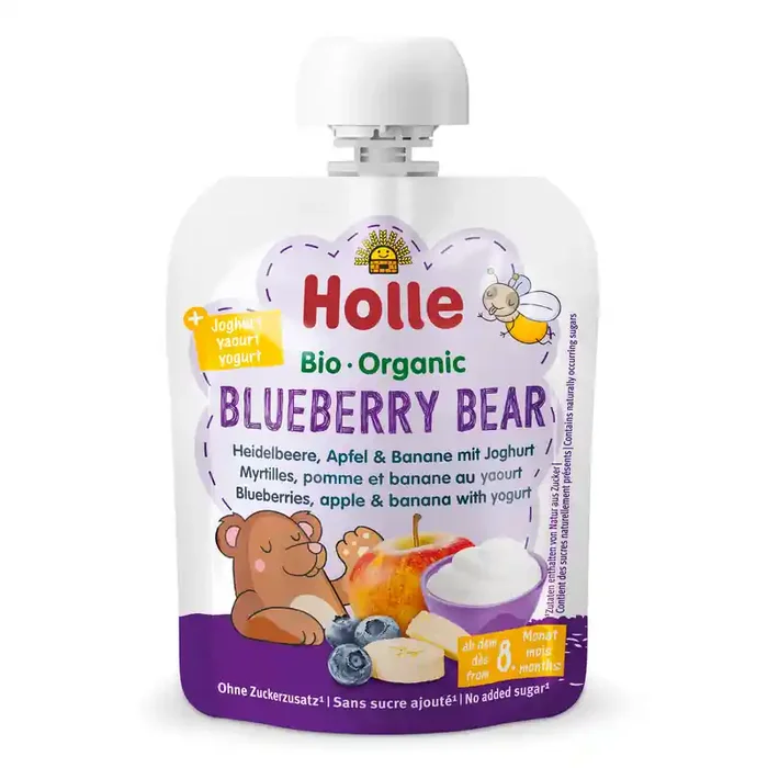 Holle Pouchy Blueberry Bear 85g
