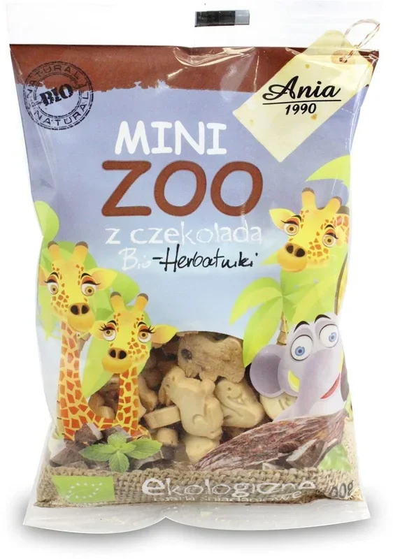 Kekse mit Schokolade Mini-Zoo BIO 100 g – BIO ANIA