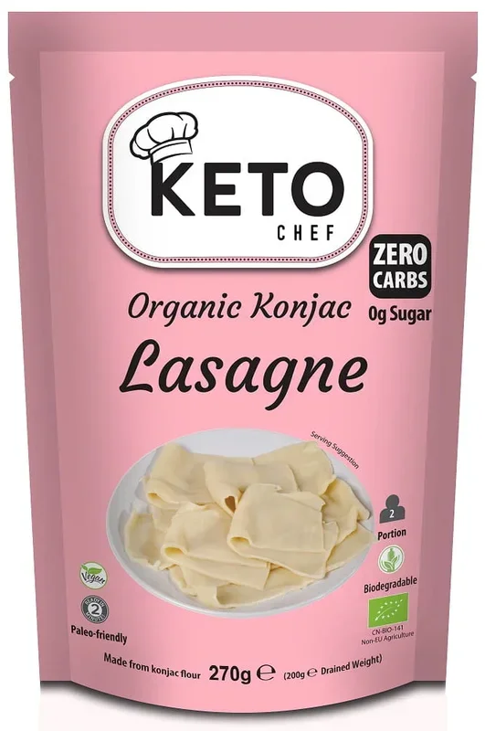 KETO (KONJAC NUDELN LASAGNE) GLUTENFREI BIO 270 g – BESSER ALS NAHRUNG