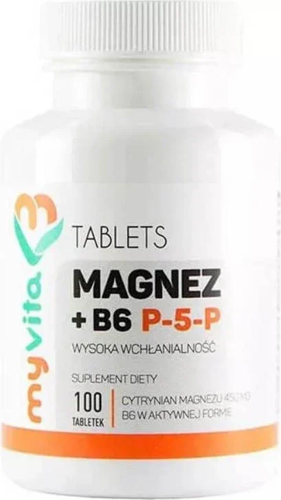 Magnesium Magnesiumcitrat + B6 P – 5 – P in aktiver Form 100 MYVITA Ta