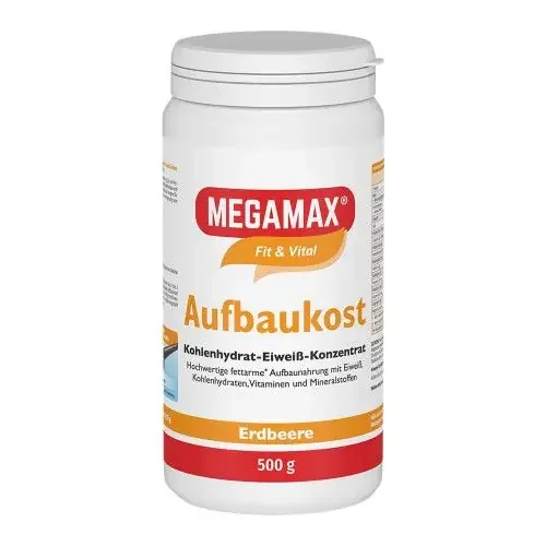 MEGAMAX Aufbaukost Erdbeere Pulver 500 g