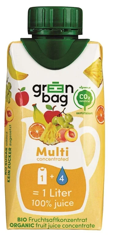 Mehrfruchtsaftkonzentrat BIO 200 ml – GRÜN – BEUTEL
