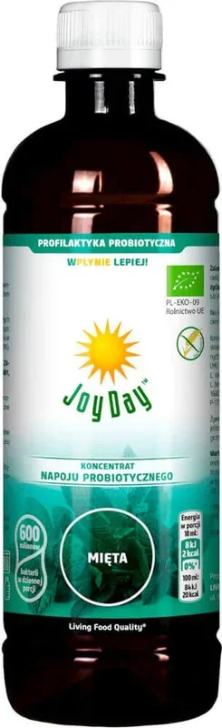 Minzkonzentrat des probiotischen Getränks BIO 500 ml – JOY DAY