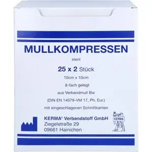 MULLKOMPRESSEN 10×10 cm steril 8fach BW 25X2 St