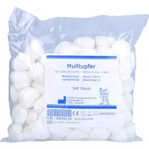 MULLTUPFER 20×20 cm pflaumengroß unsteril 100 St