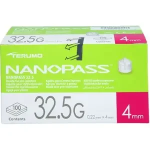 NANOPASS 32,5 Pen Kanüle 0,22×4 mm 100 St