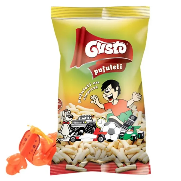 Natürliche Maischips mit einer Überraschung 60 g GUSTO PUFULETI