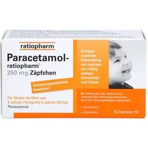 PARACETAMOL-ratiopharm 250 mg Zäpfchen 10 St