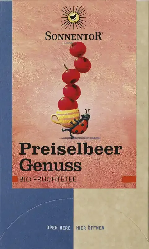 Sonnentor *Bio Preiselbeer Genuss Früchtetee, Doppelkammerbeutel (50,4g)