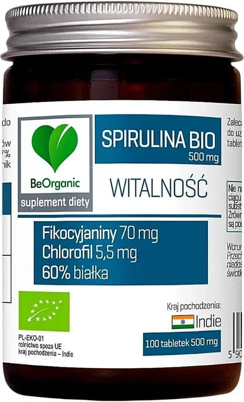 Spirulina BIO 100 Tabletten (500 mg) – BE ORGANIC