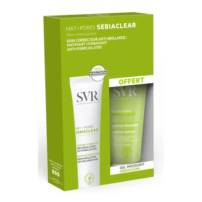 SVR Sebiaclear Mat+Pores -40 ml + Offer Reinigungsgel – 55 ml