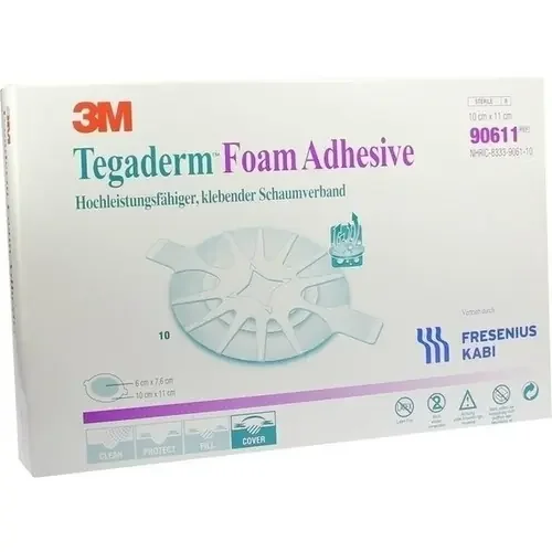 TEGADERM Foam Adhesive FK 10×11 cm oval 90611 10 St