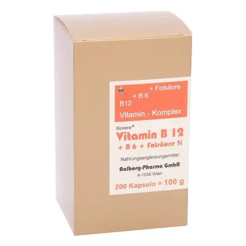VITAMIN B12+B6+Folsäure Komplex N Kapseln 200 St