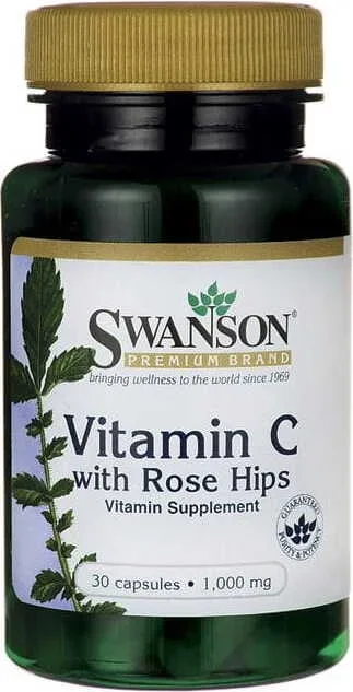 Vitamin C mit Hagebutten 1000mg Vitamin C mit Hagebutten 30 Kapseln SW
