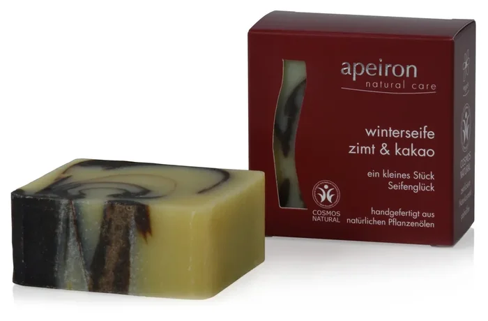 Winterseife Zimt & Kakao – ayurvedische Pflanzenöl-Seife, 100 g